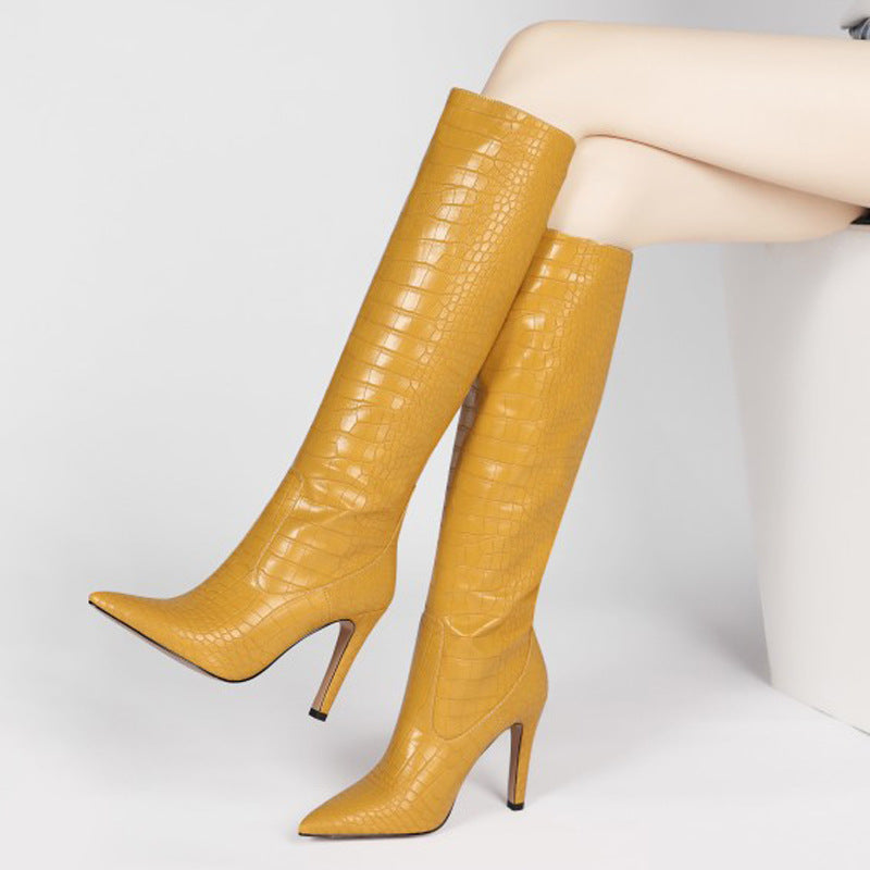 Women's Pointed Toe Stiletto Thigh Boots - Premium Dames laarzen from My Store - Just €117.73! Shop now at KIYOO Royal Brand