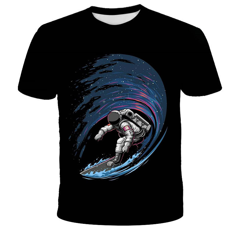 Digital Print Astronaut T-Shirt - Premium T-shirt Jongens from My Store - Just €16.42! Shop now at KIYOO Royal Brand