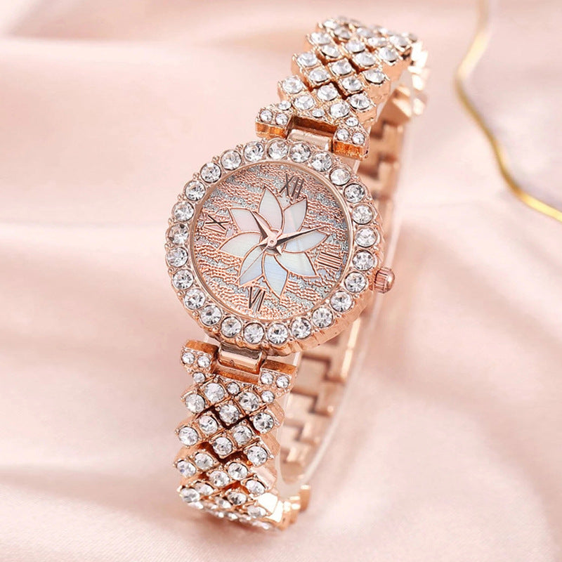 Diamond-embedded Starry Sky Flower Disk Bracelet Watch Women's Suit - Premium Dames Horloges from My Store - Just €18.94! Shop now at KIYOO Royal Brand