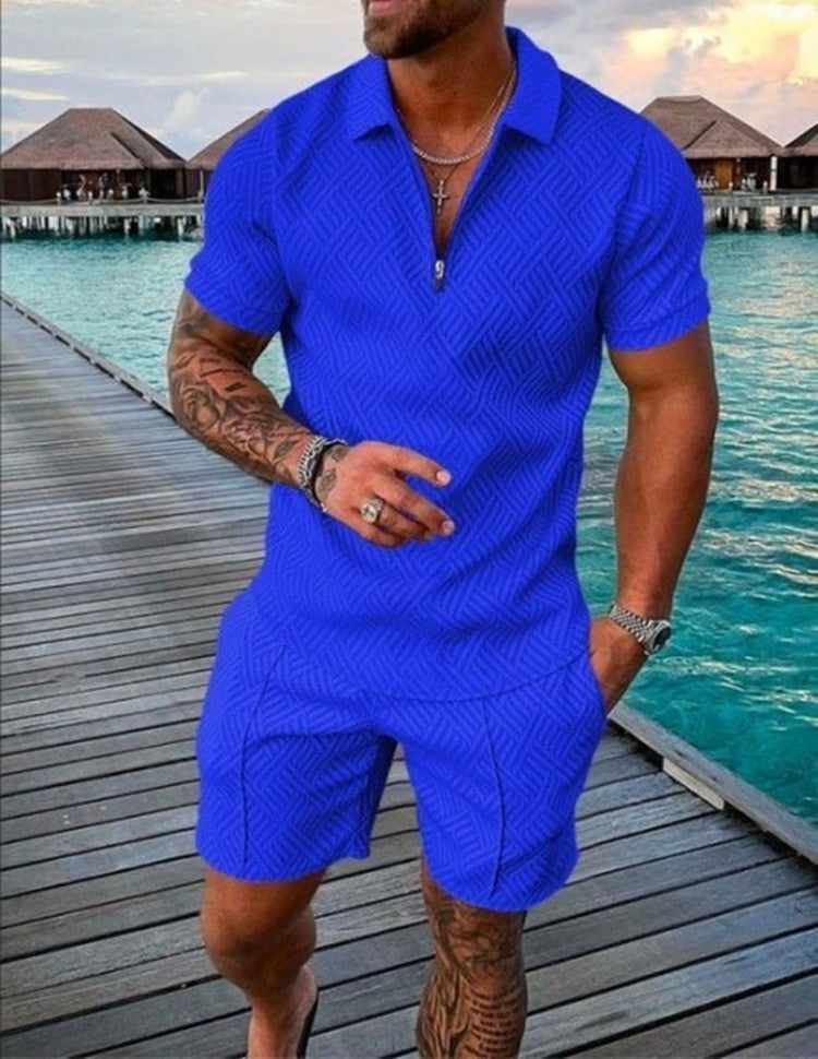 Short Sleeve Shorts Casual Suit - Premium korte broeken/shirts from My Store - Just €47.76! Shop now at KIYOO Royal Brand