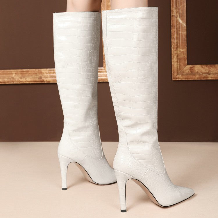 Women's Pointed Toe Stiletto Thigh Boots - Premium Dames laarzen from My Store - Just €117.73! Shop now at KIYOO Royal Brand