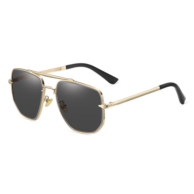 Men's Double Bridge Gradient Cut Sunglasses - Premium Zonnebrillen from My Store - Just €23.01! Shop now at KIYOO Royal Brand