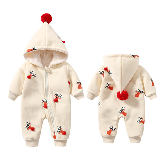 Kaki gewatteerde warme Kruipkleertjes - Premium babykleding from My Store - Just €31.18! Shop now at KIYOO Royal Brand