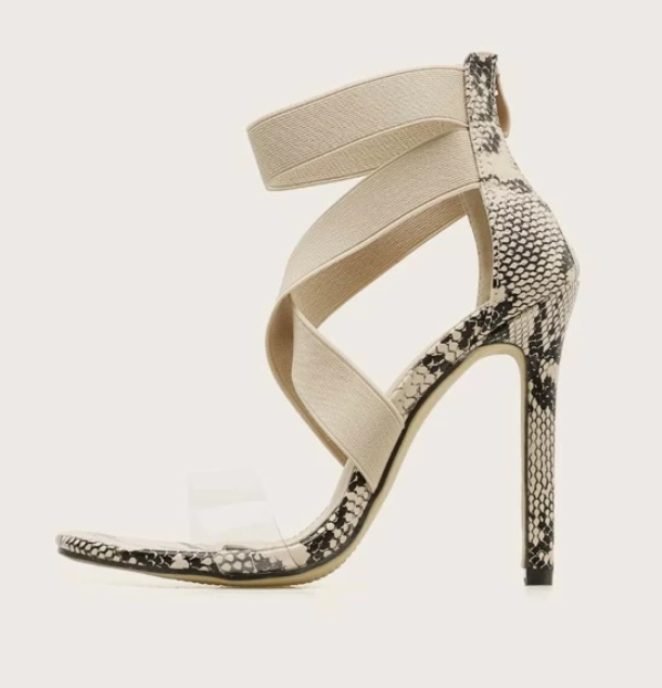 Snakeskin high heels - Premium Hakken from My Store - Just €49.48! Shop now at KIYOO Royal Brand