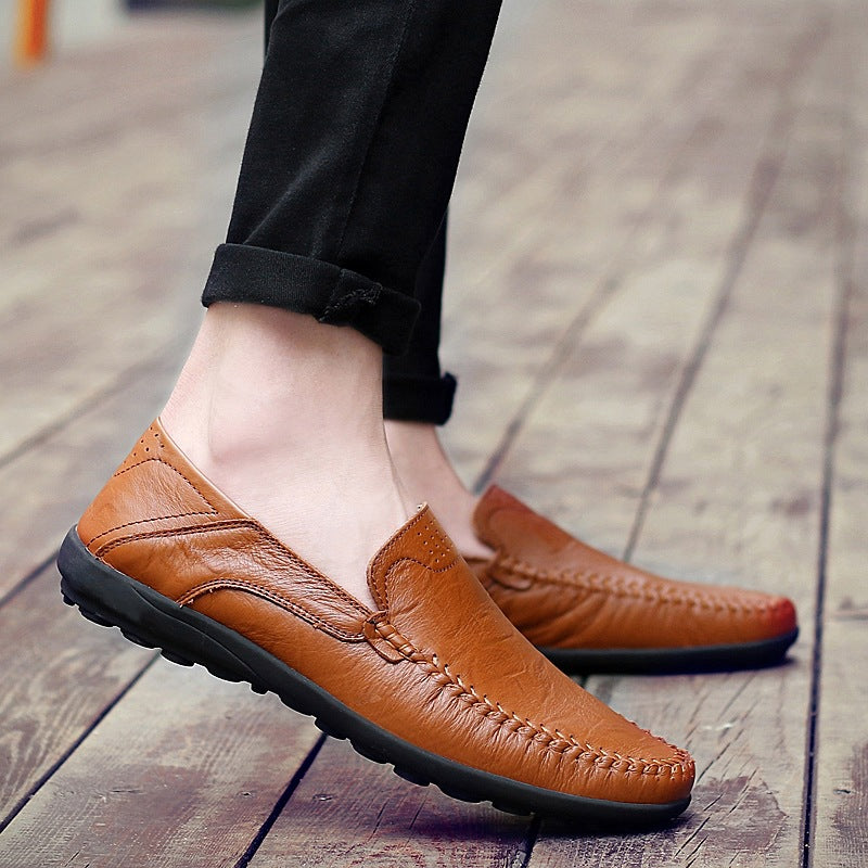 Large Size Leather Shoes Casual Men's Peas Shoes - Premium Loafers from My Store - Just €45.52! Shop now at KIYOO Royal Brand