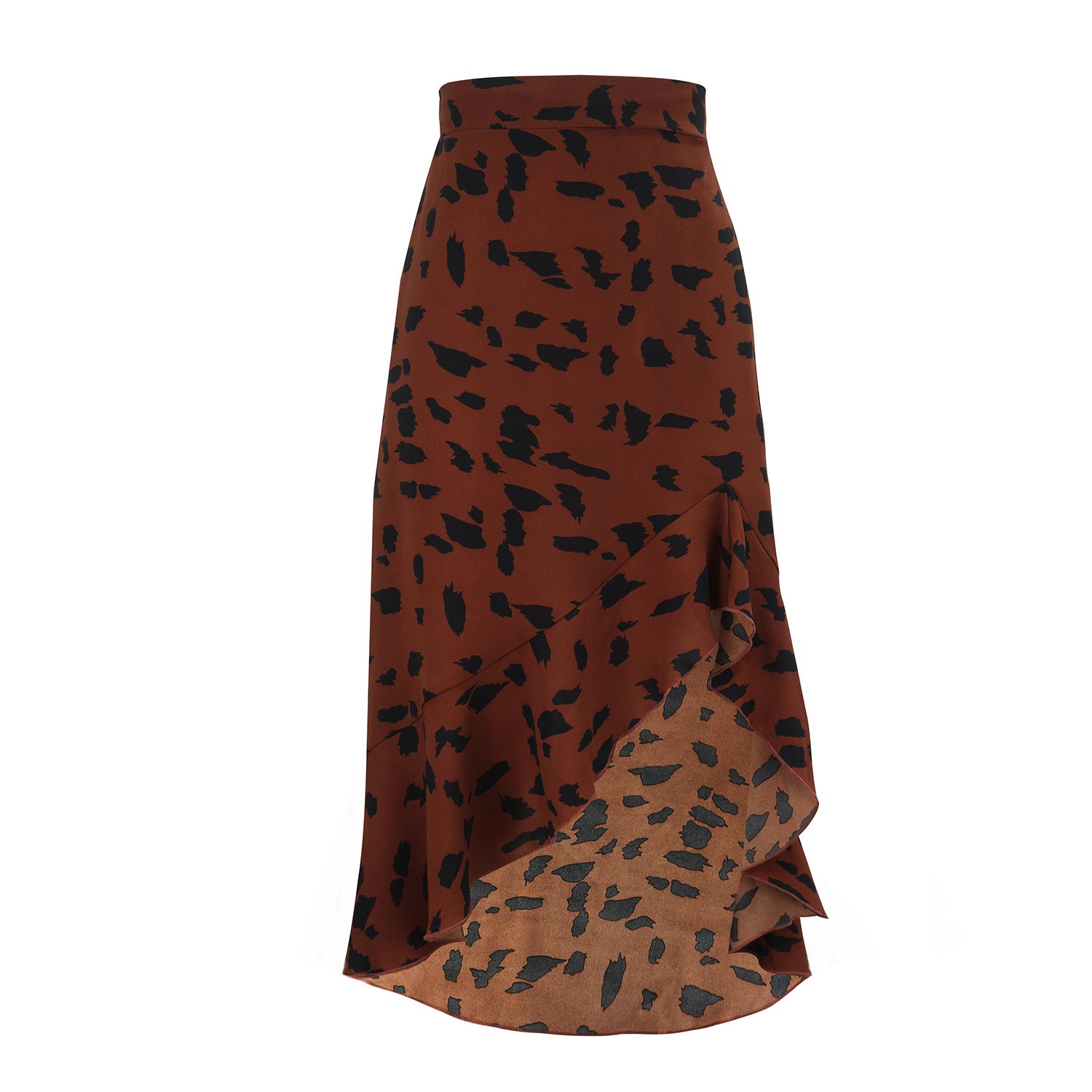 Ruffled Printed Irregular Swing Skirt - Premium Rokken from My Store - Just €32.53! Shop now at KIYOO Royal Brand