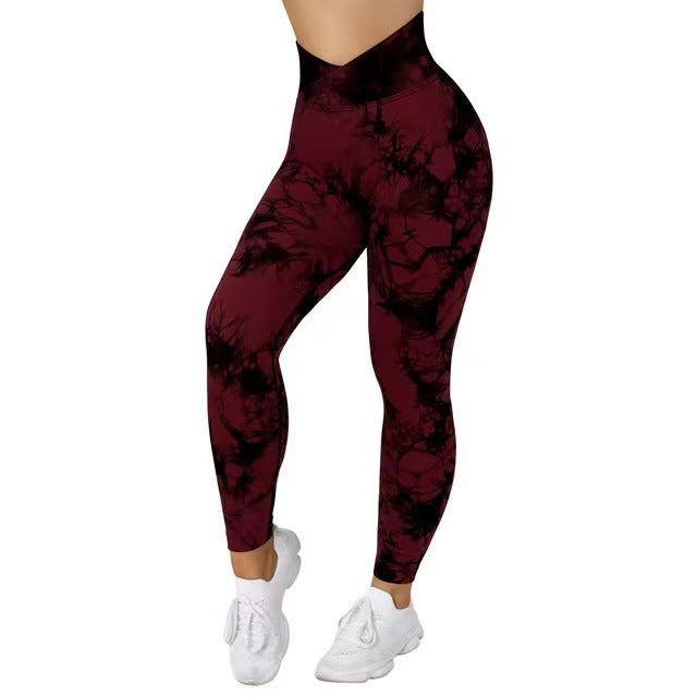 Seamless Tie Dye Leggings Women Yoga Pants Push Up Sport Fitness Running Gym Leggings - Premium dames broeken from My Store - Just €36.07! Shop now at KIYOO Royal Brand