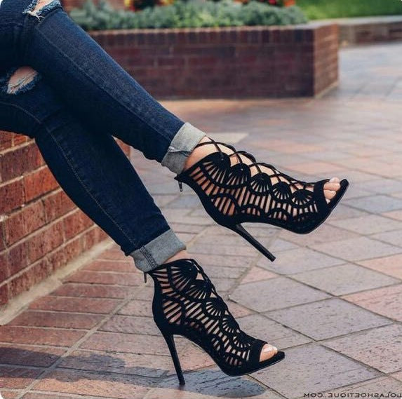 Lace high heels - Premium Hakken from My Store - Just €45.78! Shop now at KIYOO Royal Brand