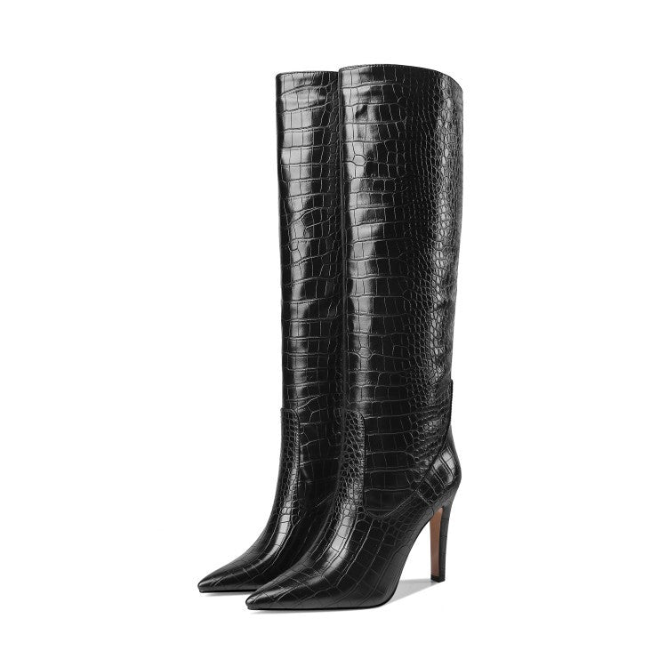 Women's Pointed Toe Stiletto Thigh Boots - Premium Dames laarzen from My Store - Just €117.73! Shop now at KIYOO Royal Brand