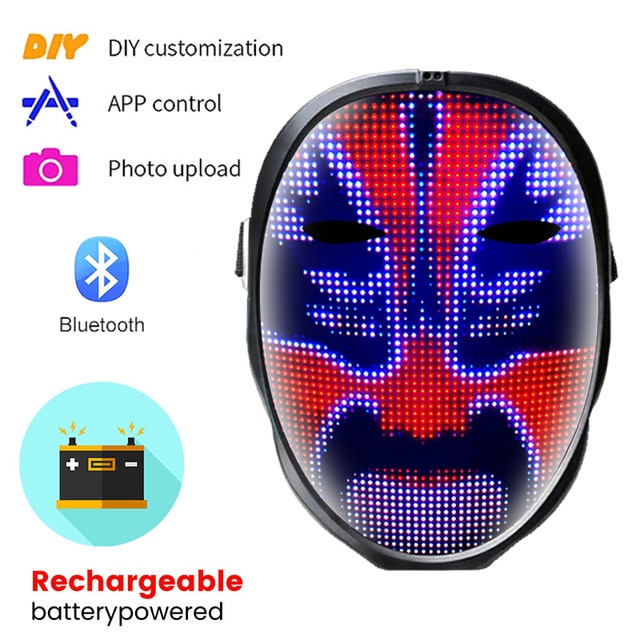 LED-feestgezichtsmasker - Premium  from My Store - Just €75.44! Shop now at KIYOO Royal Brand