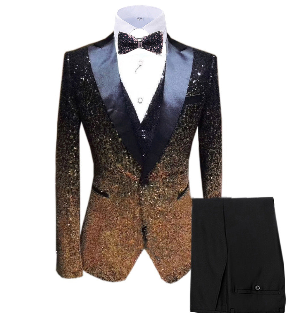 Three-piece Stage Suit For Men - Premium Pakken & Stropdassen from My Store - Just €330.36! Shop now at KIYOO Royal Brand