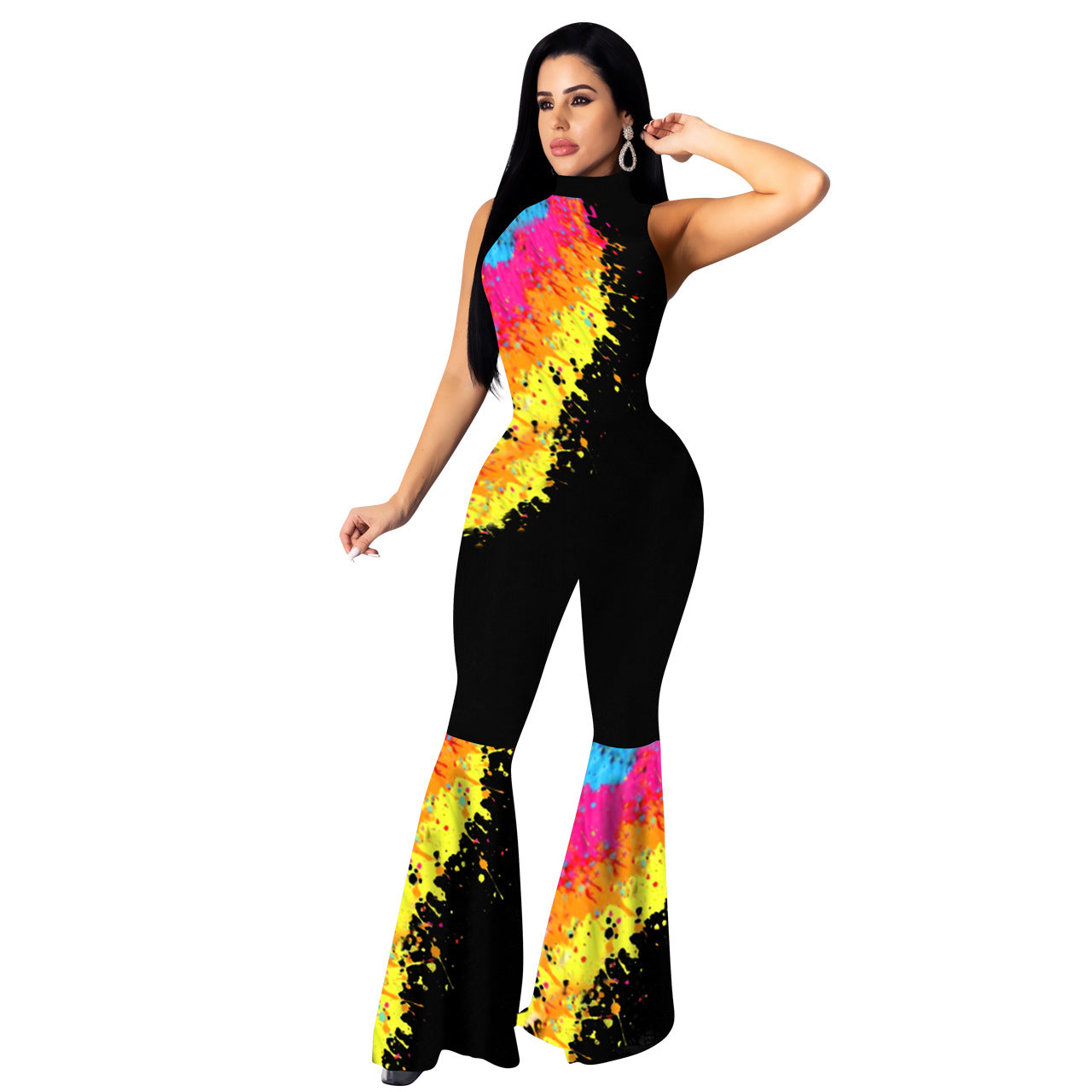 Printed ink splash jumpsuit - Premium jumpsuit from My Store - Just €60.04! Shop now at KIYOO Royal Brand