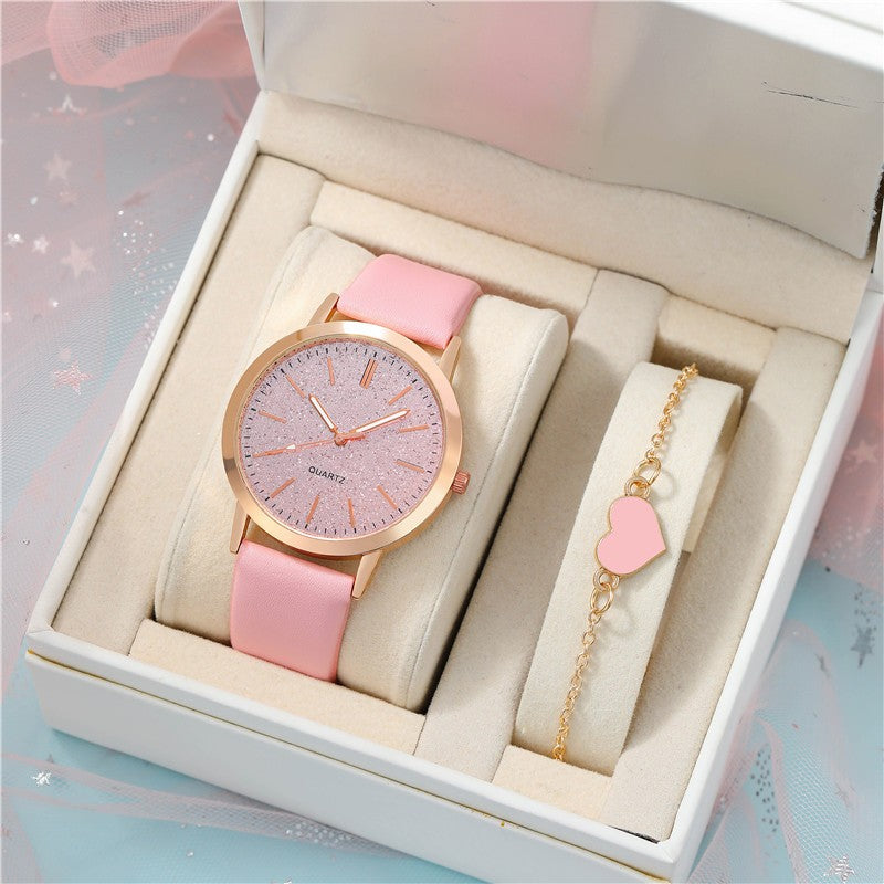 Women's Round Pointer Quartz Watch Set - Premium Dames Horloges from My Store - Just €13.14! Shop now at KIYOO Royal Brand