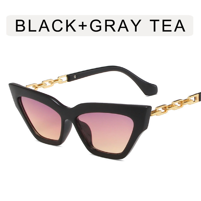 Chain Leg Cat Eye Sunglasses For Women - Premium Dames brillen from My Store - Just €21.51! Shop now at KIYOO Royal Brand