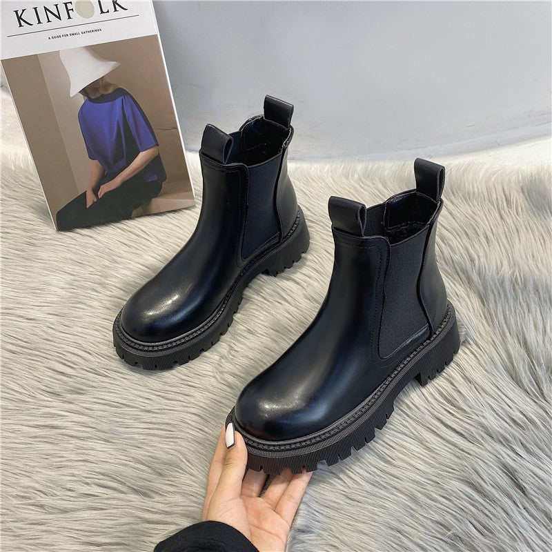 British-style High-heeled Martin Boots Girl - Premium Dames laarzen from My Store - Just €57.42! Shop now at KIYOO Royal Brand