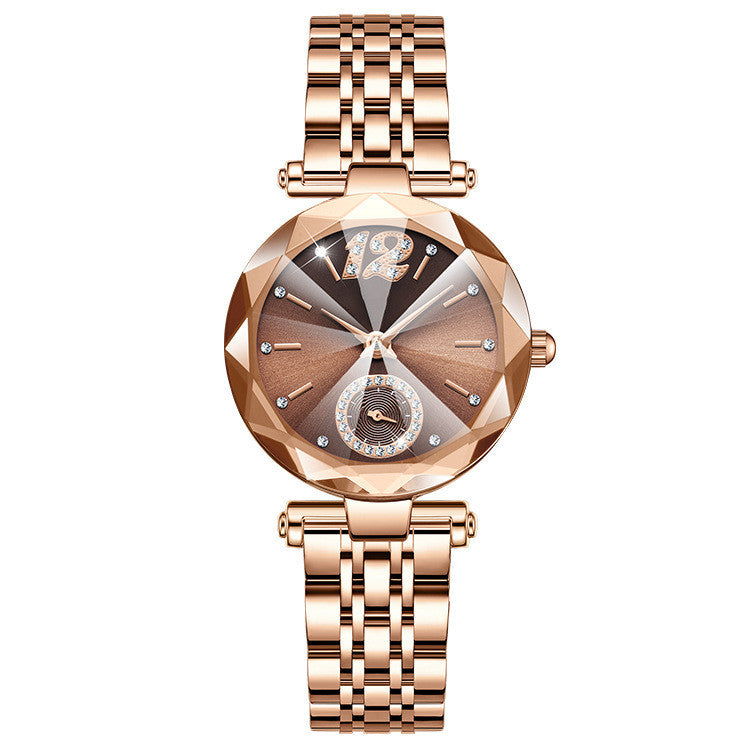 Women's Fashionable Multi-pronged Gradient Glass With Diamond Face Watch - Premium Dames Horloges from My Store - Just €52.46! Shop now at KIYOO Royal Brand