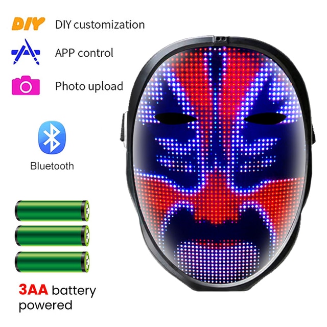 LED-feestgezichtsmasker - Premium  from My Store - Just €75.44! Shop now at KIYOO Royal Brand