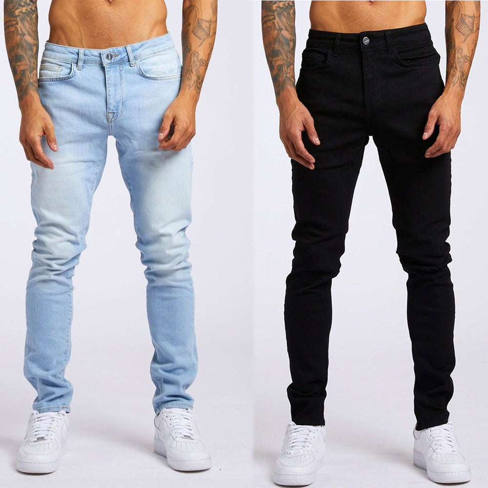 Men's Fashion Casual Slim Fit High Waist Jeans - Premium Jeans from My Store - Just €40.36! Shop now at KIYOO Royal Brand