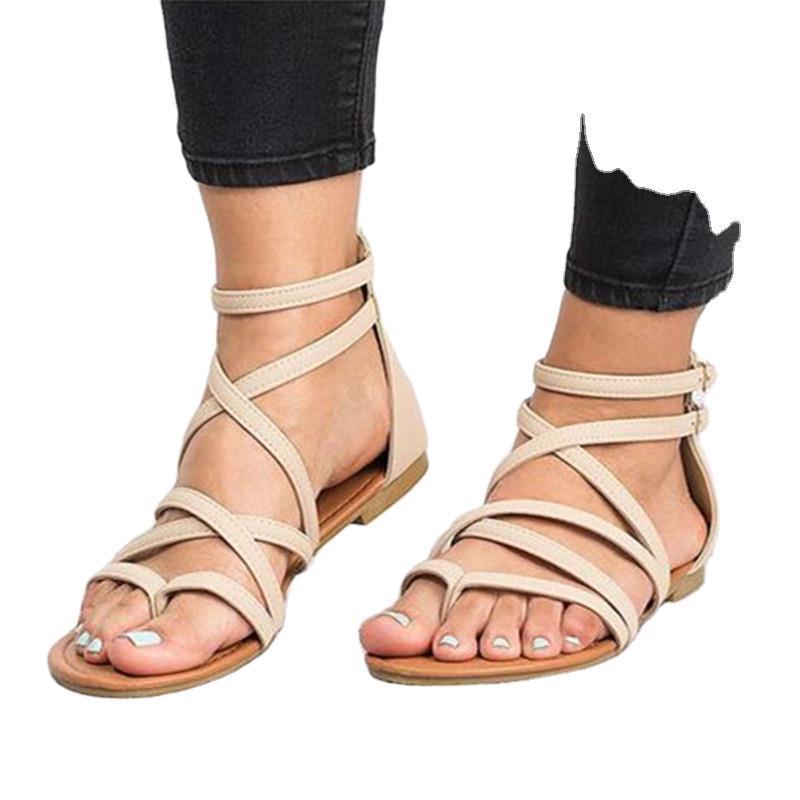 Women's Fashion Simple Cross Strapped Sandals - Premium Sandalen from My Store - Just €47.64! Shop now at KIYOO Royal Brand