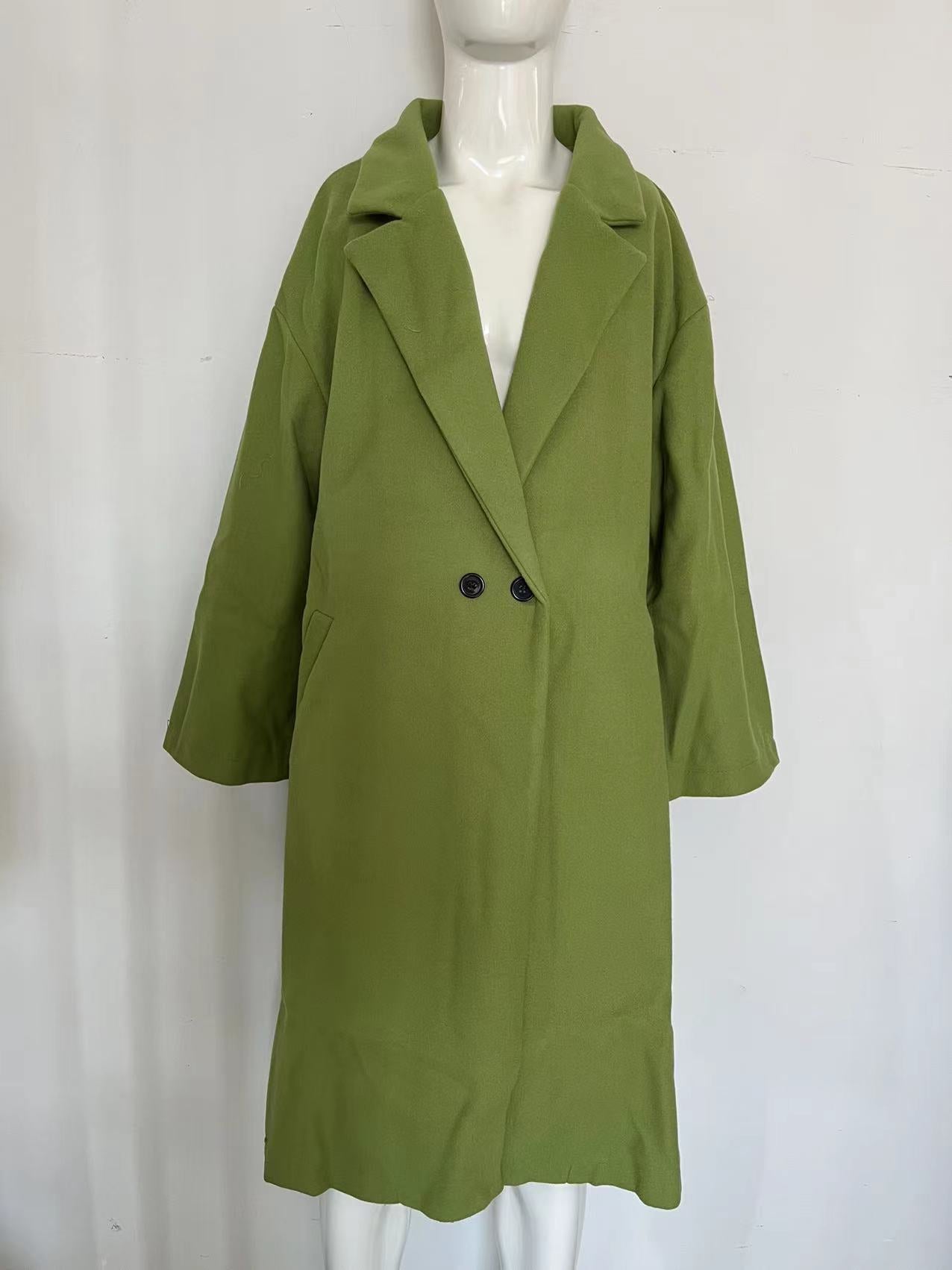 European And American Women's New Long Sleeved Large Woolen Overcoat - Premium Dames Jassen from My Store - Just €66.32! Shop now at KIYOO Royal Brand