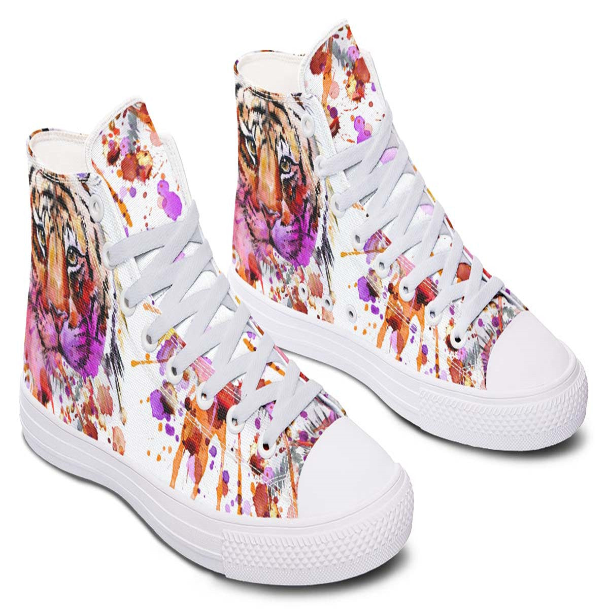 Printed Couple High-top Canvas Shoes - Premium Dames sportschoenen from My Store - Just €98.06! Shop now at KIYOO Royal Brand