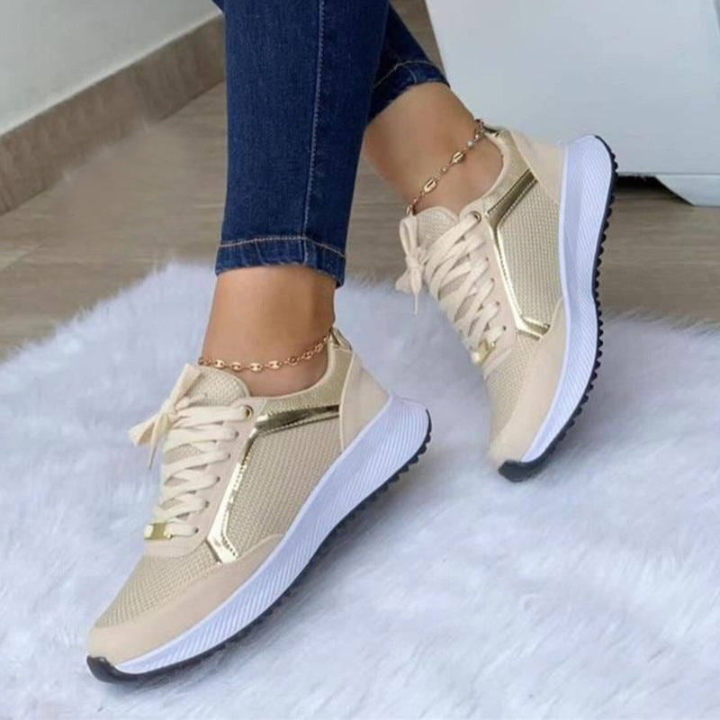 Breathable Round Head Flat Sneakers Women's Shoes - Premium Dames sportschoenen from My Store - Just €38.74! Shop now at KIYOO Royal Brand