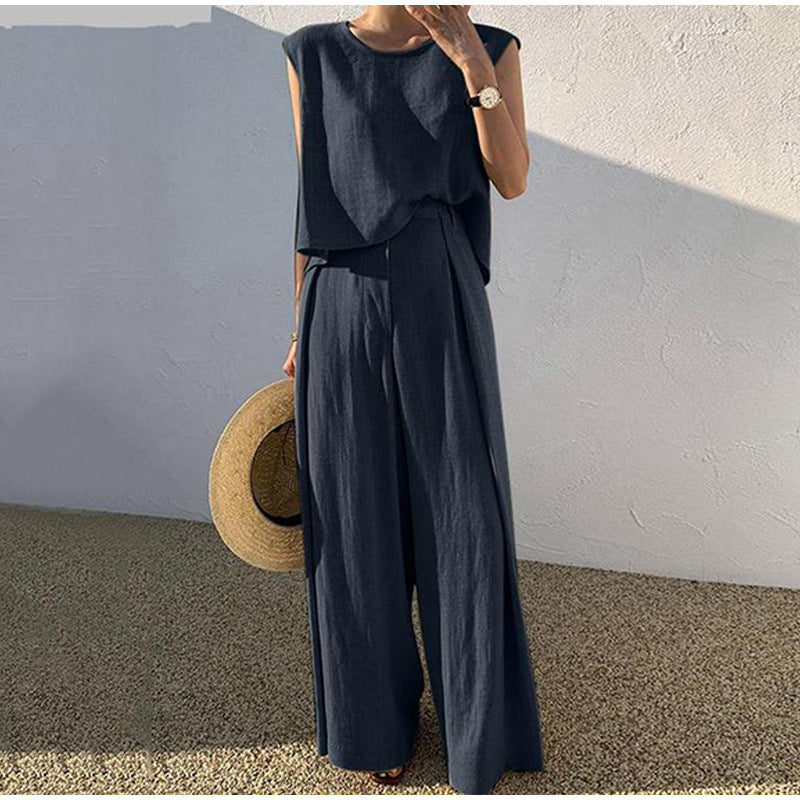 Casual Loose Two-piece Suit - Premium jumpsuit from My Store - Just €48.11! Shop now at KIYOO Royal Brand