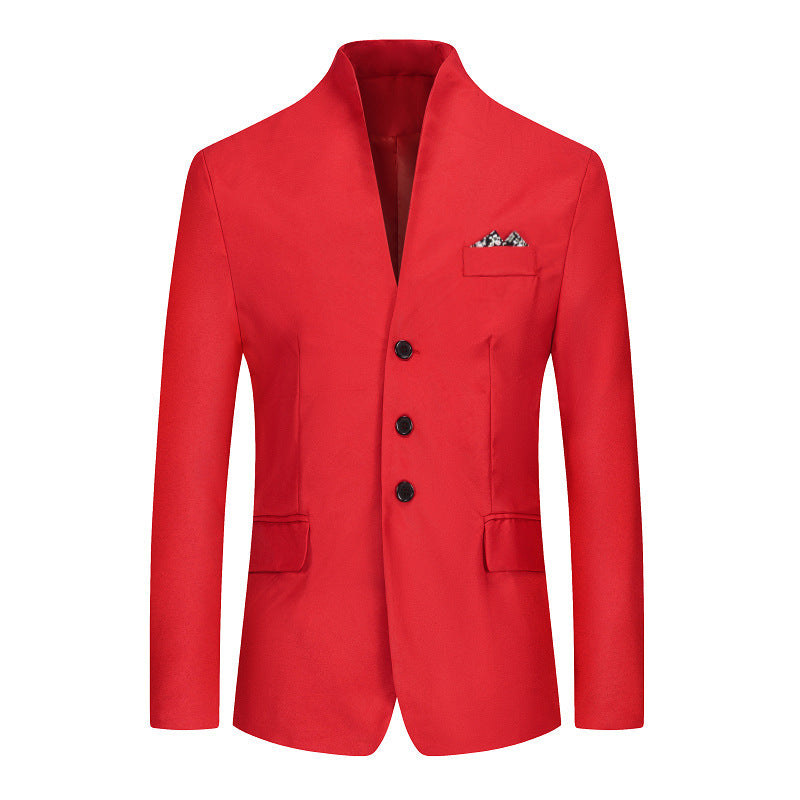 Men's Solid Color Three-button Suit - Premium Pakken & Stropdassen from My Store - Just €39.84! Shop now at KIYOO Royal Brand