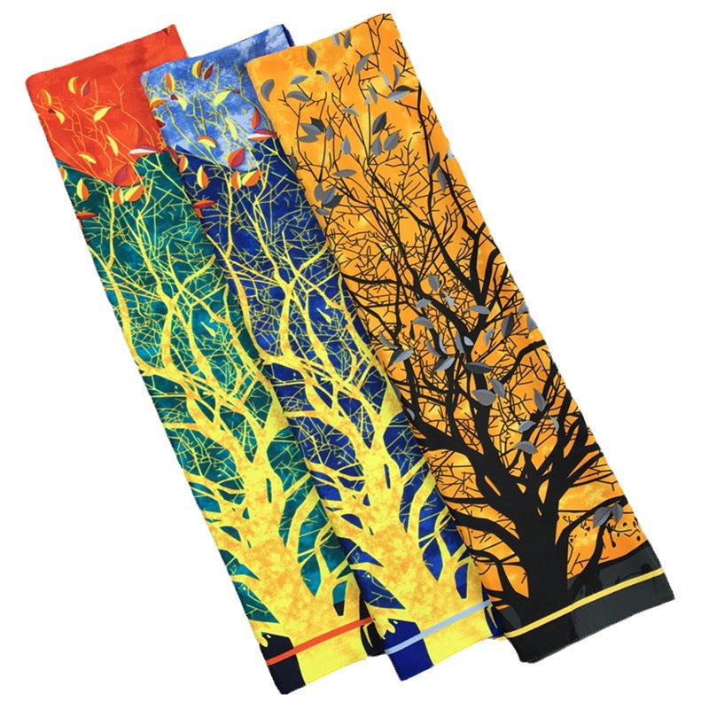 Reflection Tree Printing Decoration Headscarf Sun Protection - Premium Sjaals & omslagdoeken from My Store - Just €27.27! Shop now at KIYOO Royal Brand