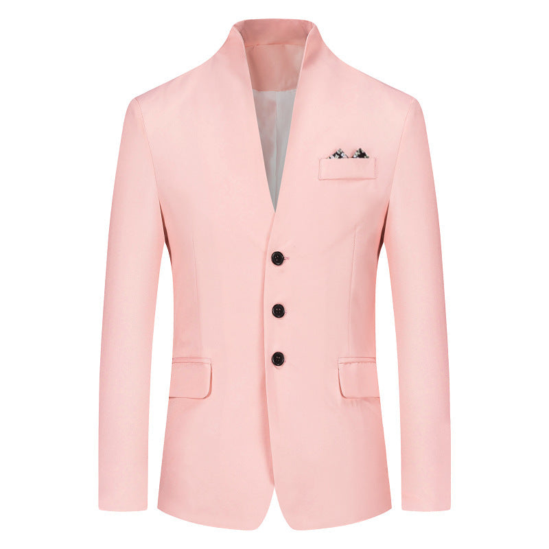 Men's Solid Color Three-button Suit - Premium Pakken & Stropdassen from My Store - Just €39.84! Shop now at KIYOO Royal Brand