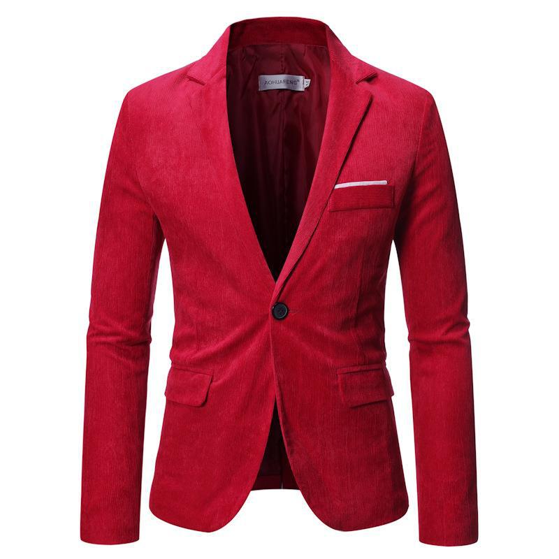 Men's Solid Color One Button Suit Coat - Premium Pakken & Stropdassen from My Store - Just €57.74! Shop now at KIYOO Royal Brand