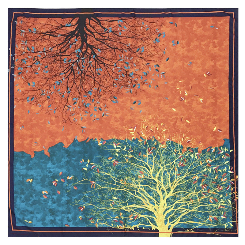 Reflection Tree Printing Decoration Headscarf Sun Protection - Premium Sjaals & omslagdoeken from My Store - Just €27.27! Shop now at KIYOO Royal Brand