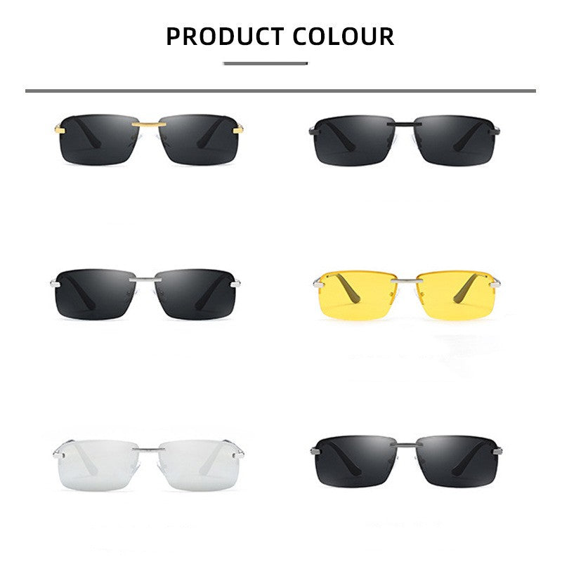 Polarized Sunglasses Frameless For Men - Premium Zonnebrillen from My Store - Just €21.63! Shop now at KIYOO Royal Brand