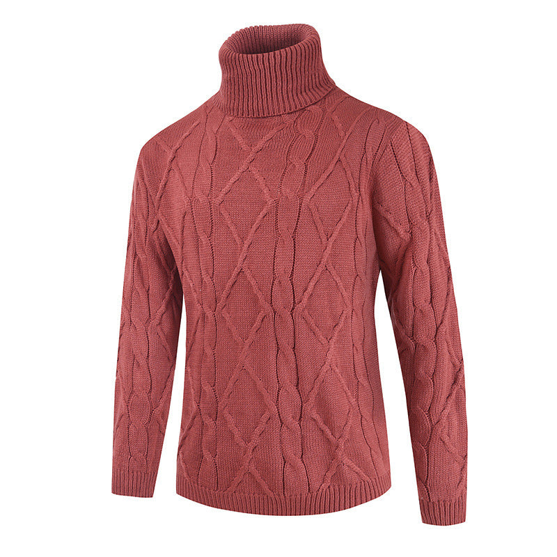 Turtleneck Sweater Men Loose Solid Color - Premium Truien & Sweaters from My Store - Just €32.54! Shop now at KIYOO Royal Brand