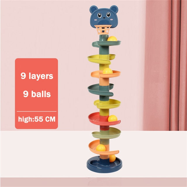 Rolling Ball Pile Tower Babyspeelgoed - Premium  from My Store - Just €17.48! Shop now at KIYOO Royal Brand