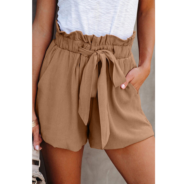 Women Summer Pants Casual Loose High Waist Shorts