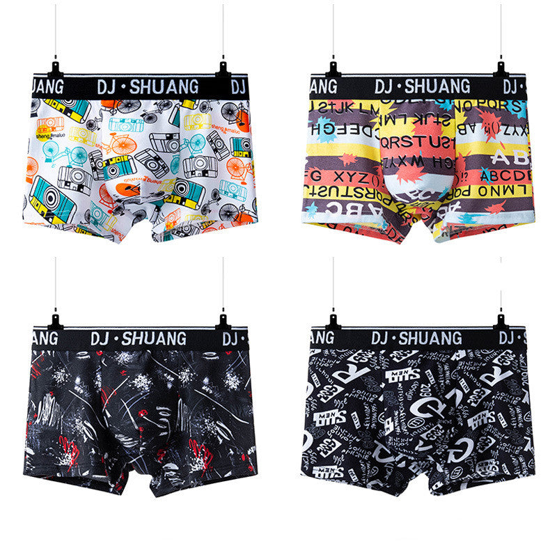 Men's Modal Underwear Cotton Boxer Shorts Youth Personality Breathable - Premium Ondergoed from My Store - Just €41.61! Shop now at KIYOO Royal Brand