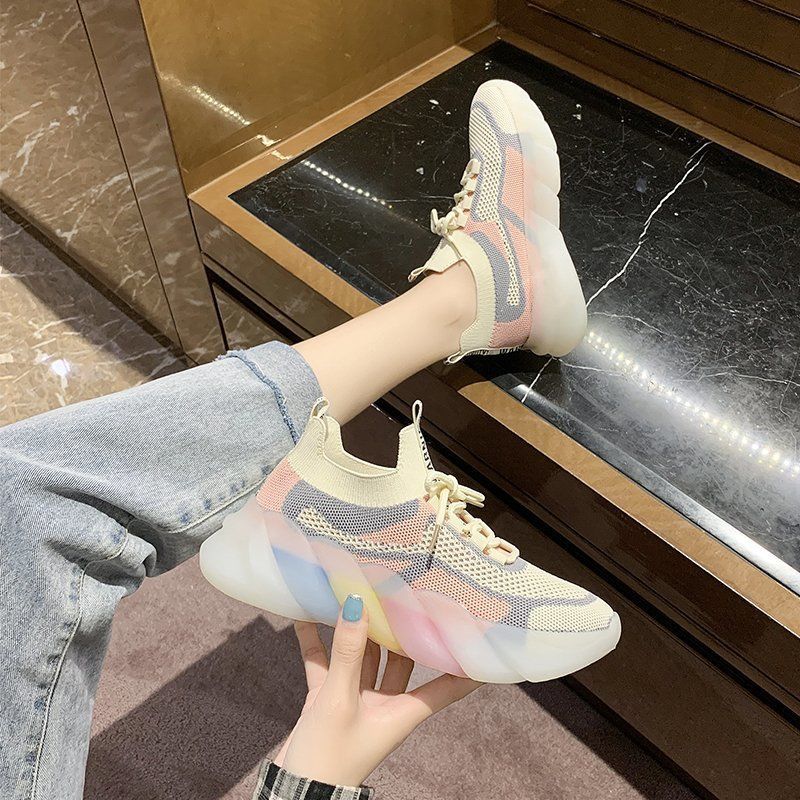 Casual Sneakers Women's Ins Trendy Round Head All-match Breathable