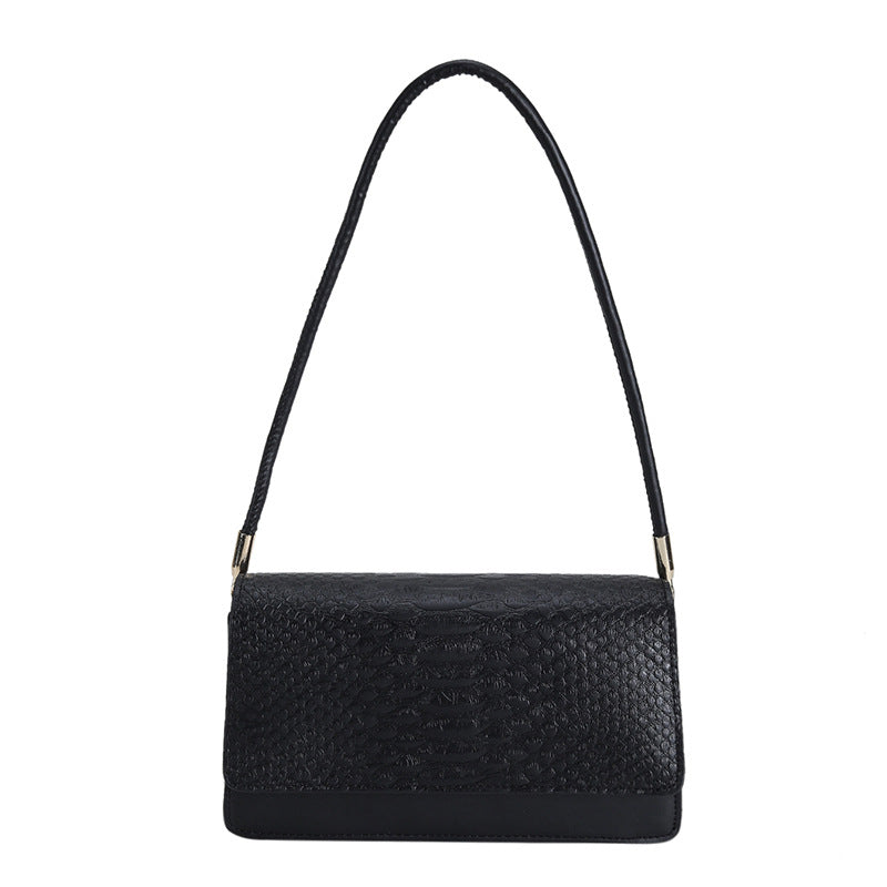 New Trendy Retro Textured Shoulder Bag