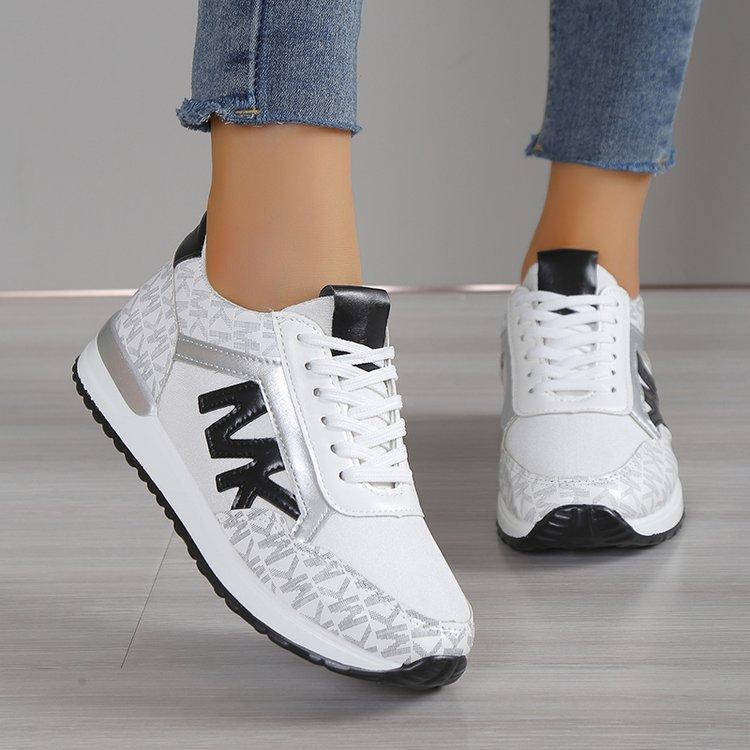 Women's Fashion Casual Printing Lace Up Round Toe Color Matching Running Shoes - Premium Dames sportschoenen from My Store - Just €35.82! Shop now at KIYOO Royal Brand