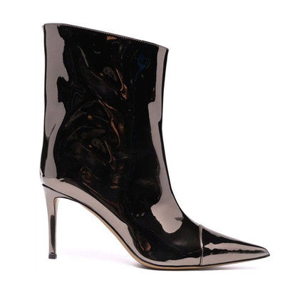 Nightclub Ankle Boots Pointed High Heel 9cm Magic Paint Leather - Premium Dames laarzen from My Store - Just €106.51! Shop now at KIYOO Royal Brand