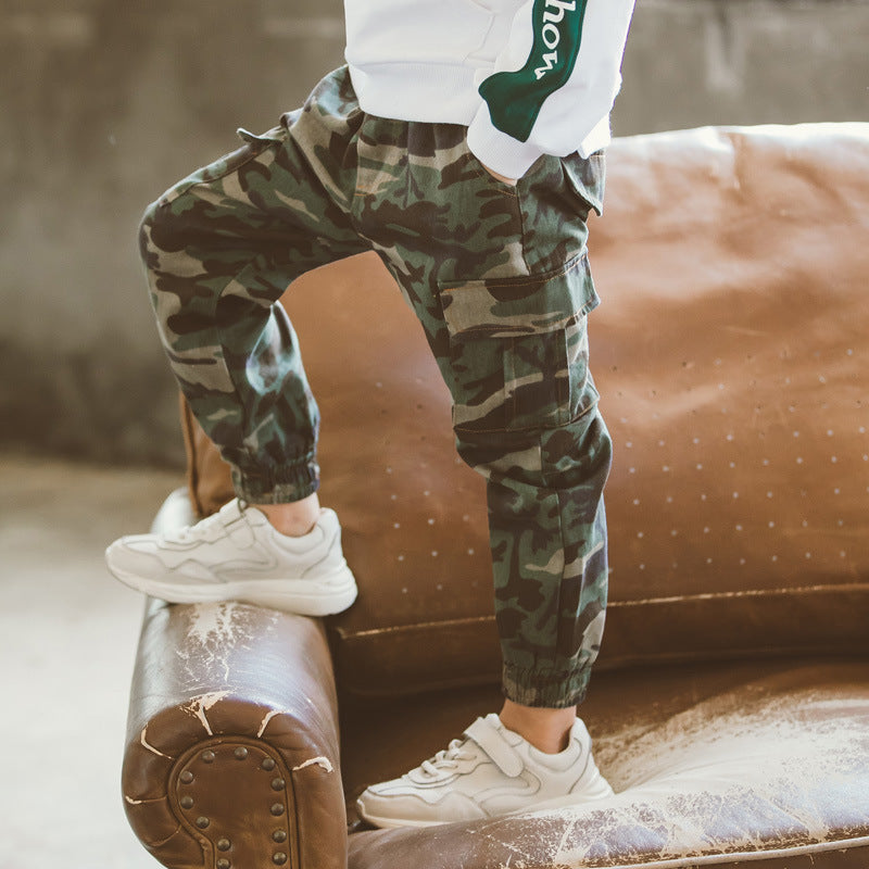 Children's Sports Military Camouflage Casual Trousers - Premium Jongens broeken from My Store - Just €30.96! Shop now at KIYOO Royal Brand