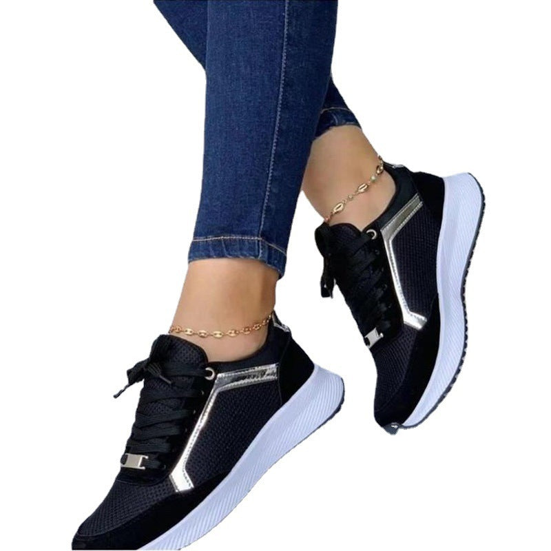 Breathable Round Head Flat Sneakers Women's Shoes - Premium Dames sportschoenen from My Store - Just €38.74! Shop now at KIYOO Royal Brand