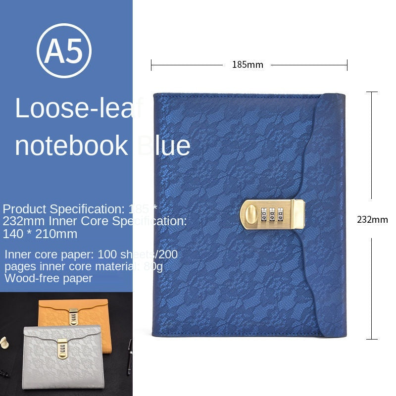 Locked Diary Hand Ledger Stationery Record