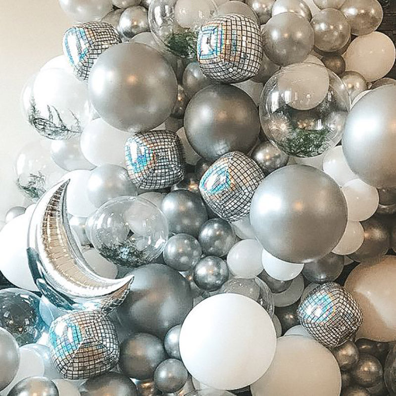 Silver Disco Balloons