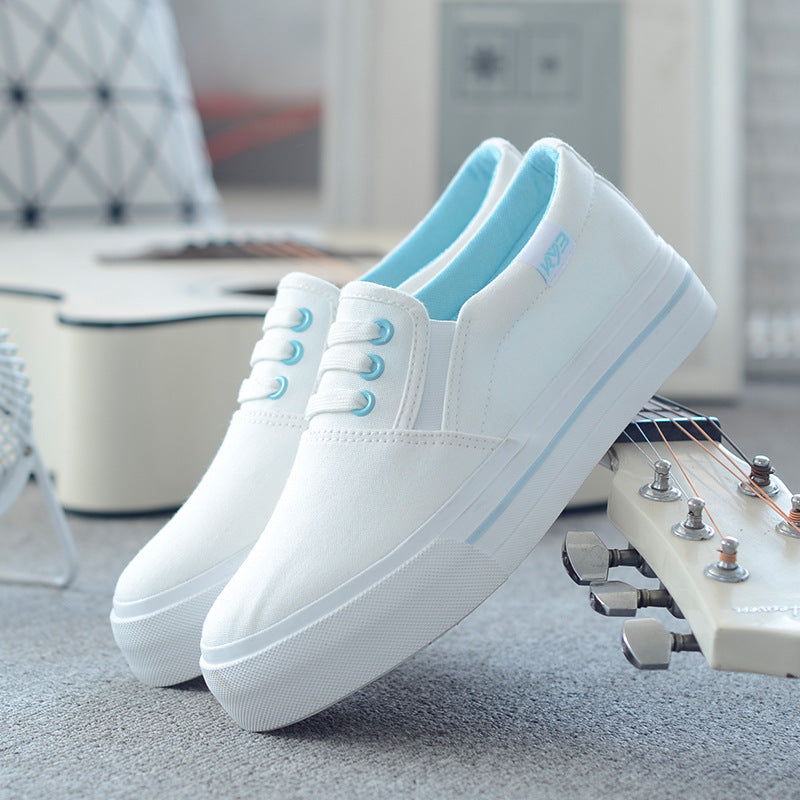 Summer Student Spring One-step Lazy  Flat White Shoes - Premium Dames sportschoenen from My Store - Just €32.56! Shop now at KIYOO Royal Brand