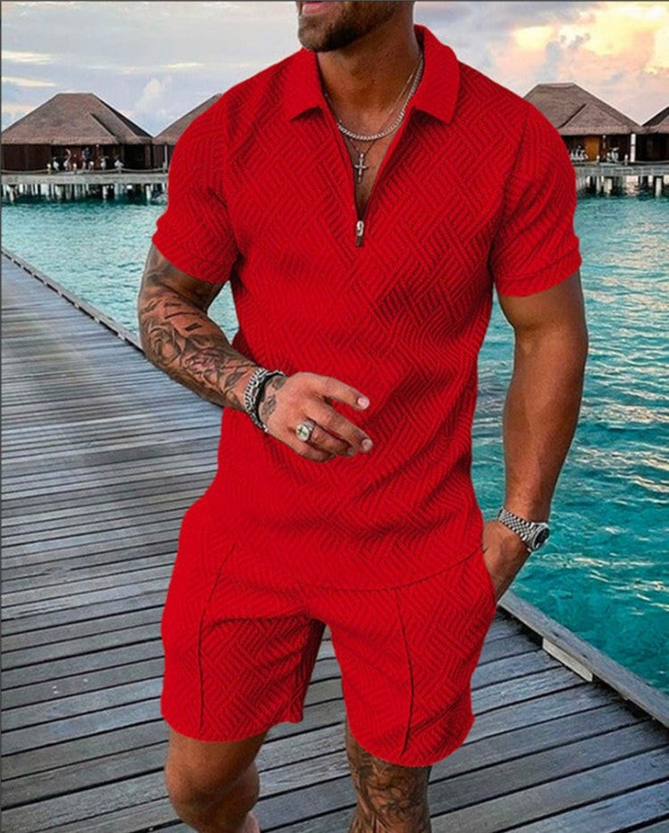 Short Sleeve Shorts Casual Suit - Premium korte broeken/shirts from My Store - Just €47.76! Shop now at KIYOO Royal Brand