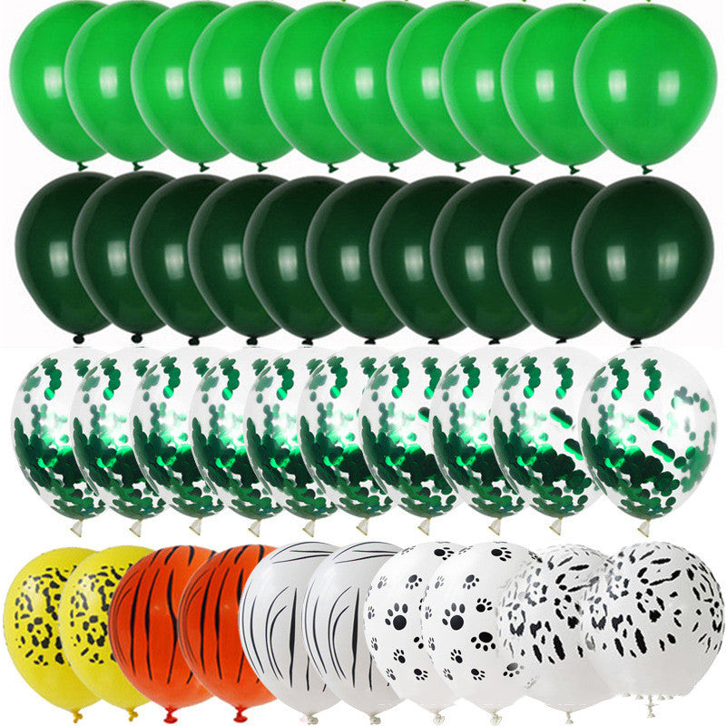 Olijf Groene Ballon Set Jungle Zoo Thema - Premium party from My Store - Just €13.97! Shop now at KIYOO Royal Brand