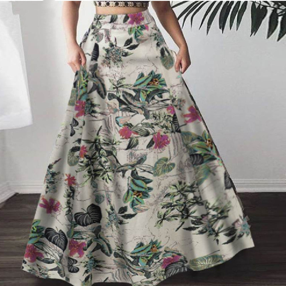 Casual Printed High Waisted Skirt - Premium Rokken from My Store - Just €29.78! Shop now at KIYOO Royal Brand