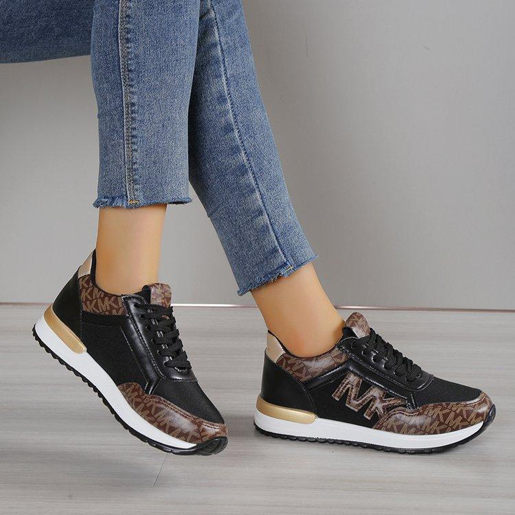 Women's Fashion Casual Printing Lace Up Round Toe Color Matching Running Shoes - Premium Dames sportschoenen from My Store - Just €35.82! Shop now at KIYOO Royal Brand